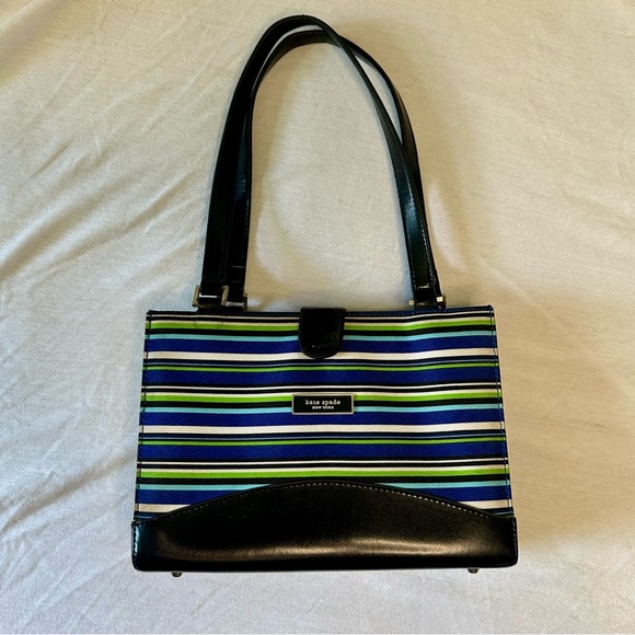 Kate Spade Mini Striped Handbag Purse - Picture 1 of 6